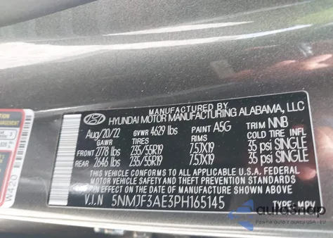 2023 Hyundai Tucson Sel from USA, damaged, VIN 5NMJF3AE3PH165145